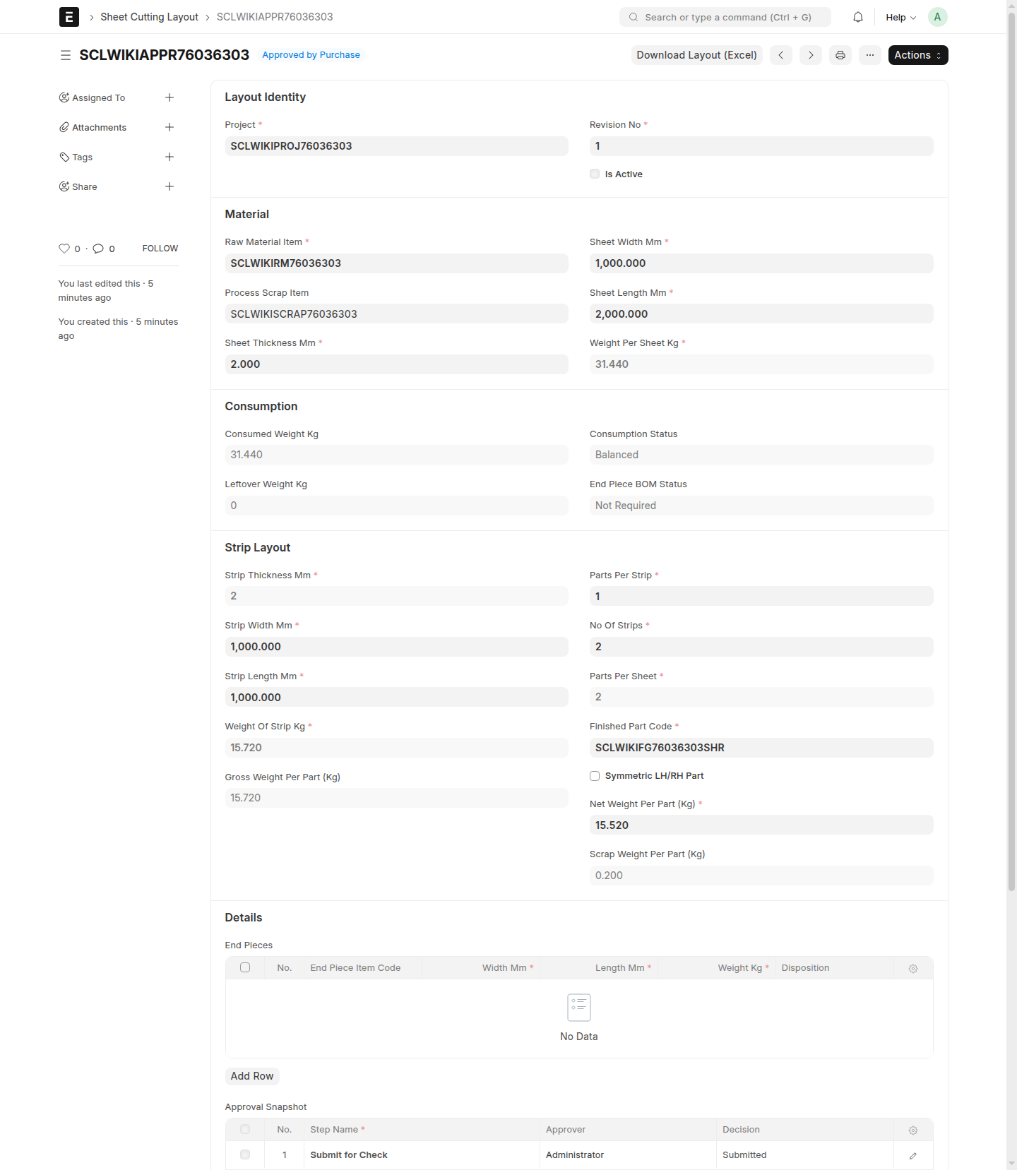 Approval flow example